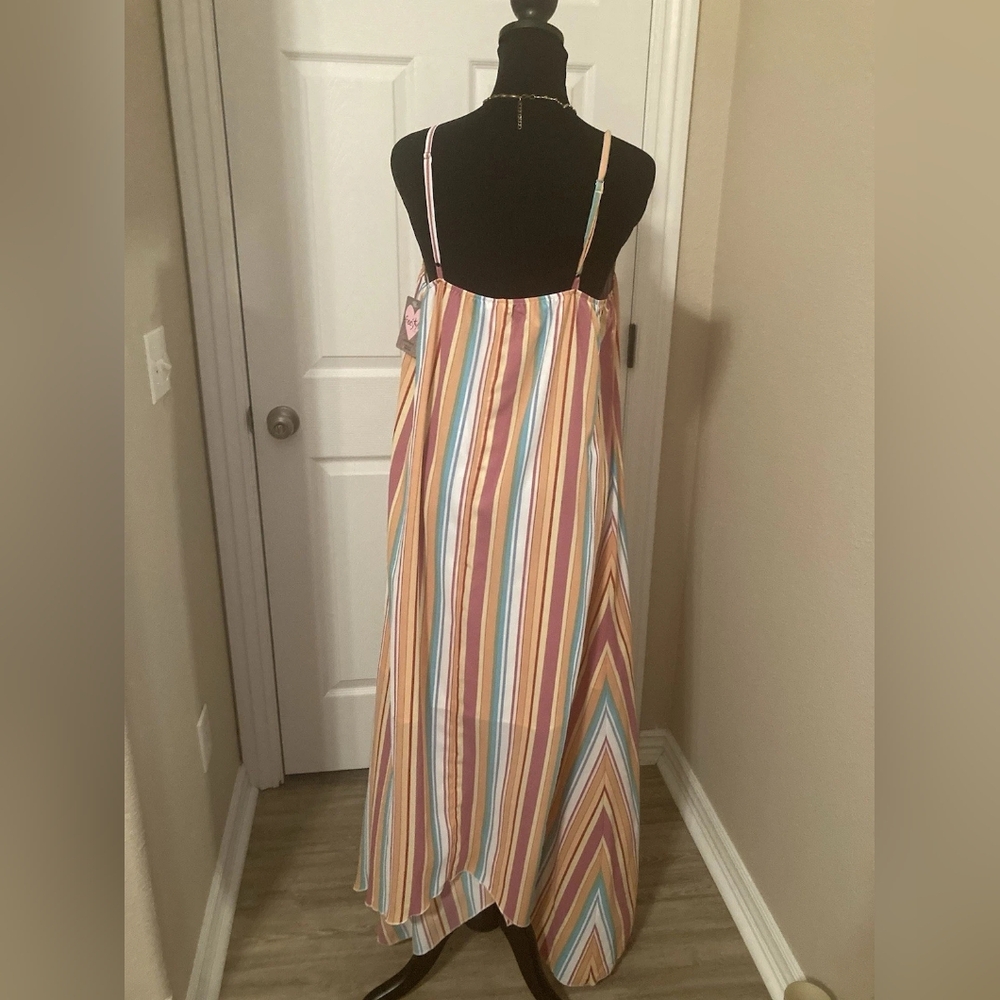 Striped Multicolor Maxi Dress - Picture 2 of 4